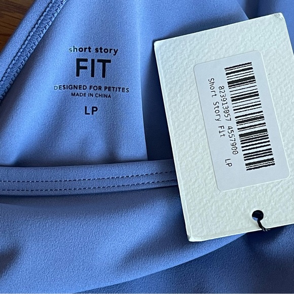 Short Story Cropped U-Neck Crossover Back Tank Top Size LP - Picture 5 of 8